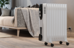 Image of a space heater next to a couch