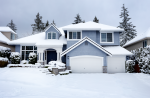 Image of a house covered in snow