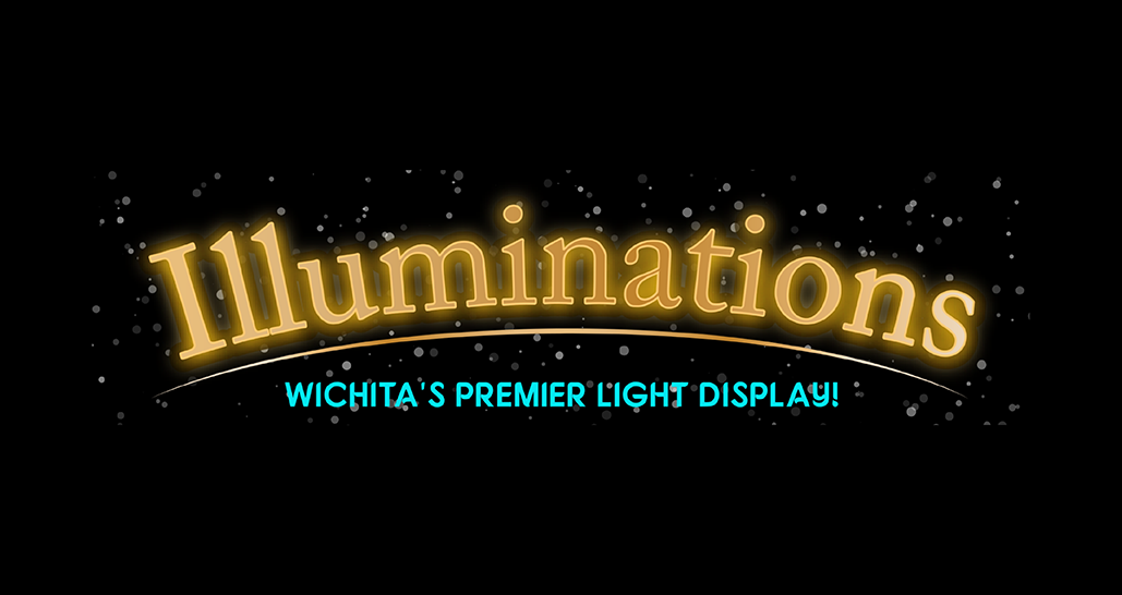 Black background with gold copy reading "Illuminations" 