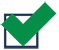light blue checkmark